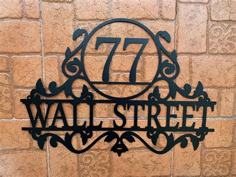 outdoor initial house metal sign|decorative metal signs for outside.